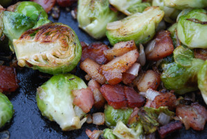 Brussels Sprouts with Bacon and Hazelnuts