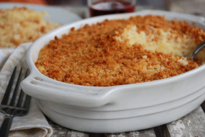 Crème Fraiche Mashed Parsnips with Panko Breadcrumb Topping