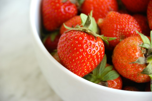 This Week in the Garden mid-June strawberries in bowl close up 2 | tiny farmhouse