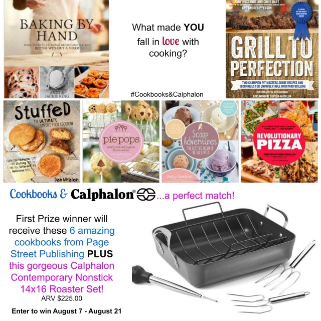 Cookbooks-and-Calphalon-roaster