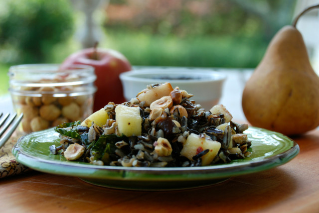 whole-grains-month-contest-wild-rice-fall-fruit-salad | tiny farmhouse