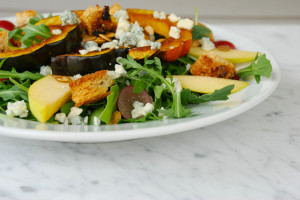 Green Salad with Roasted Squash, Apple, and Grapes