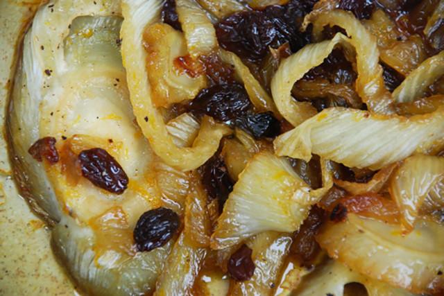 caramelized-fennel-with-orange-in-pan | tiny farmhouse