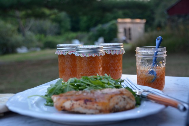 Can-it-forward-day-with-Ball-Canning-peach-rosemary-jam-jars | tiny farmhouse