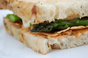 Pancetta, Asparagus, and Sundried Tomato Mayo Sandwich